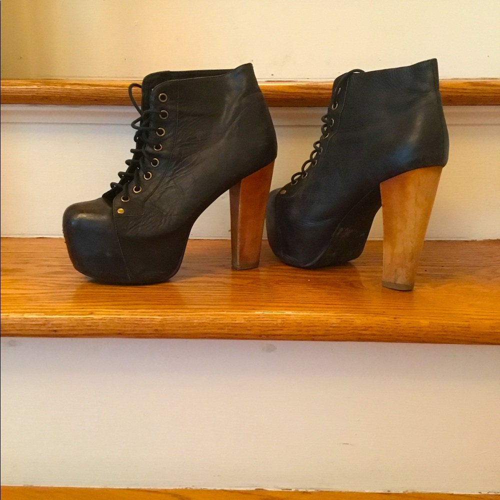 Jeffery Campbell Lita leather boots sz 6